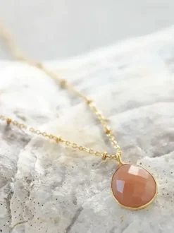 Adoration Peach Moonstone kaulakoru GP