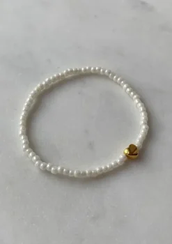 Aina rannekoru, valkoinen/kulta