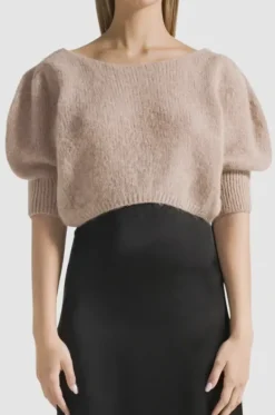 Americandreams - Manda neuletakki alpakkaa, medium brown