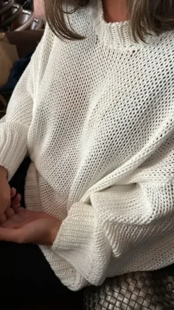 Americandreams - Pepper puuvillaneule, valkoinen