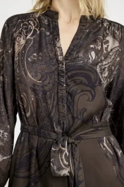 Anika midi+ mekko vyöllä, dark coffee