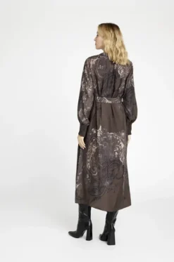 Anika midi+ mekko vyöllä, dark coffee