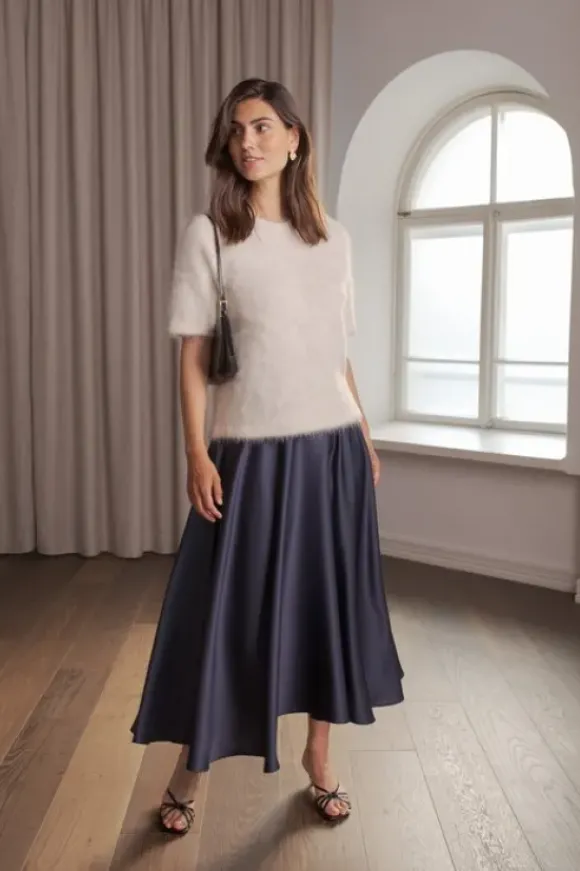 Ariel lyhythihainen neule, cream