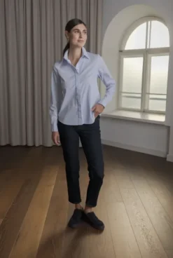 Cami kauluspaita luomupuuvillaa, sky