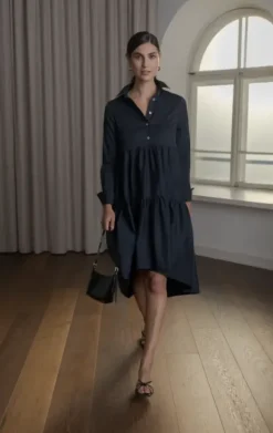 Clarette pitkähihainen mekko, dark navy