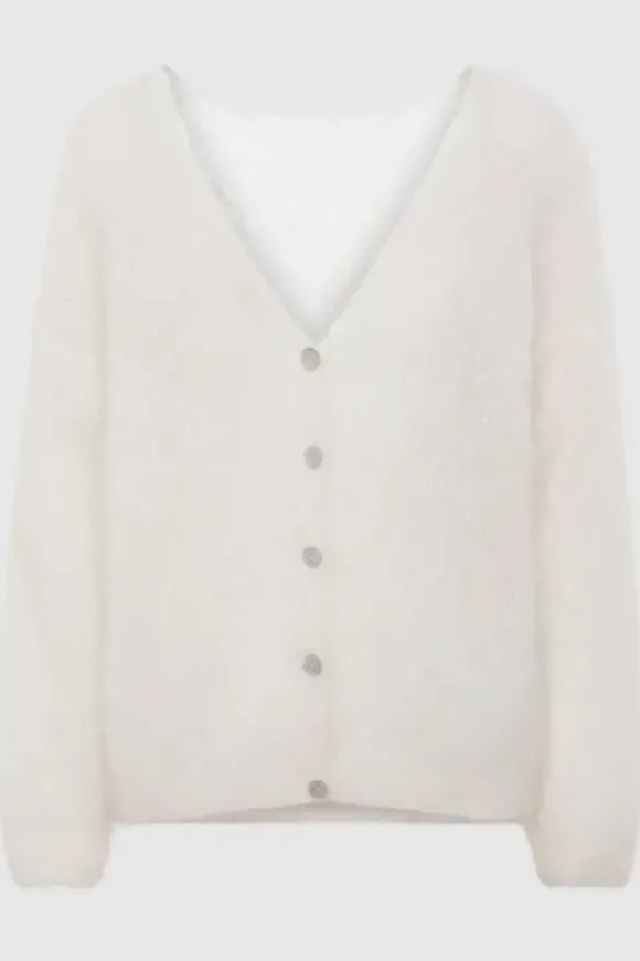 Cornelia mohairneuletakki, white