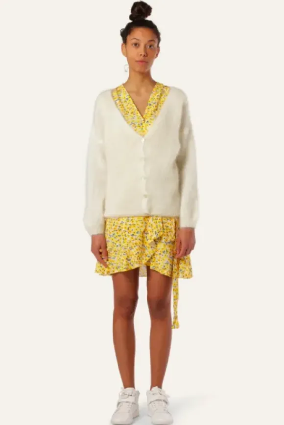 Cornelia mohairneuletakki, white