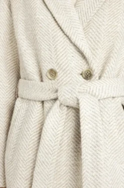 Edel villakangastakki, beige-valko