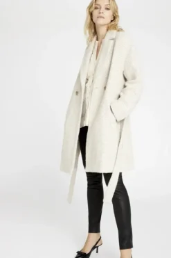 Edel villakangastakki, beige-valko