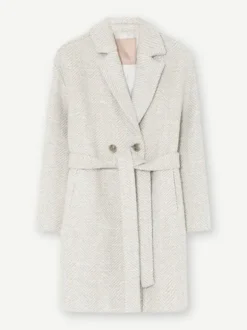 Edel villakangastakki, beige-valko