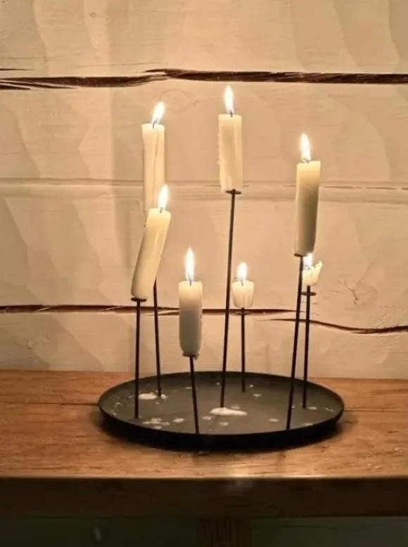 eno studio - MULTI CANDLE PIN kynttilänjalka, musta