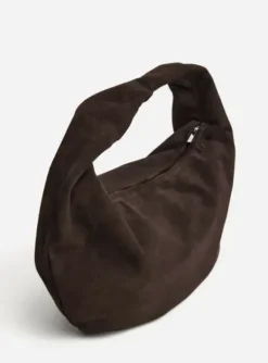 Flattered - Alva shoulder bag, suede chocolade