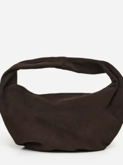 Flattered - Alva shoulder bag, suede chocolade