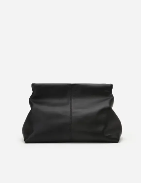 Flattered - Clay Clutch nahkaa, musta