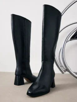 Flattered - Colette nahkasaappaat, musta