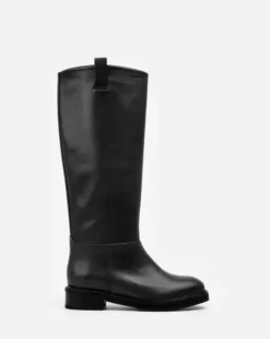 Flattered - Frances saappaat nahkaa, musta