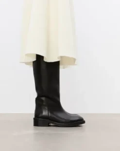 Flattered - Frances saappaat nahkaa, musta