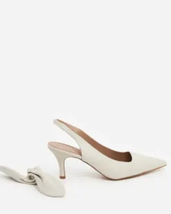 Flattered - Franchesca Bow korkokengät, creme