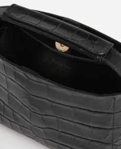 Flattered - Hedda mini handbag, black croco