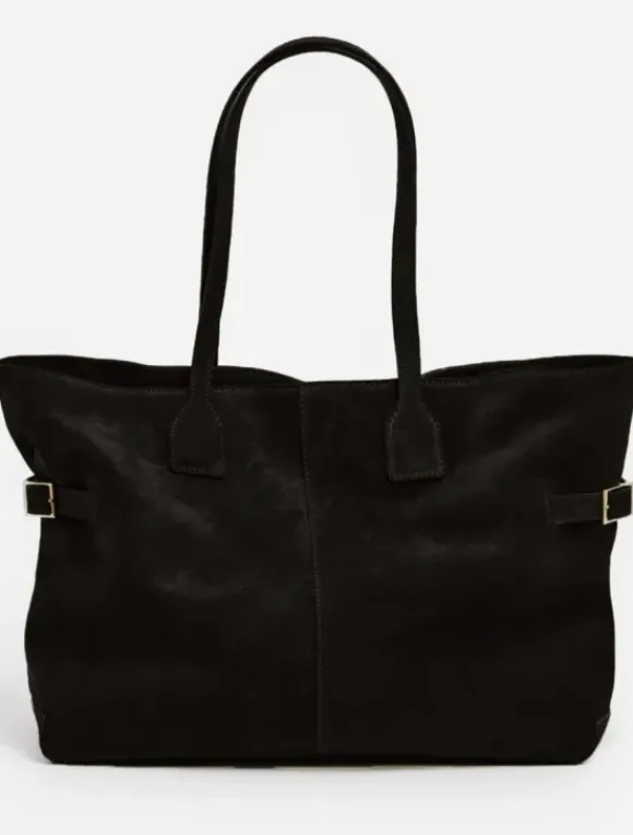 Flattered - Lesley tote bag, suede black