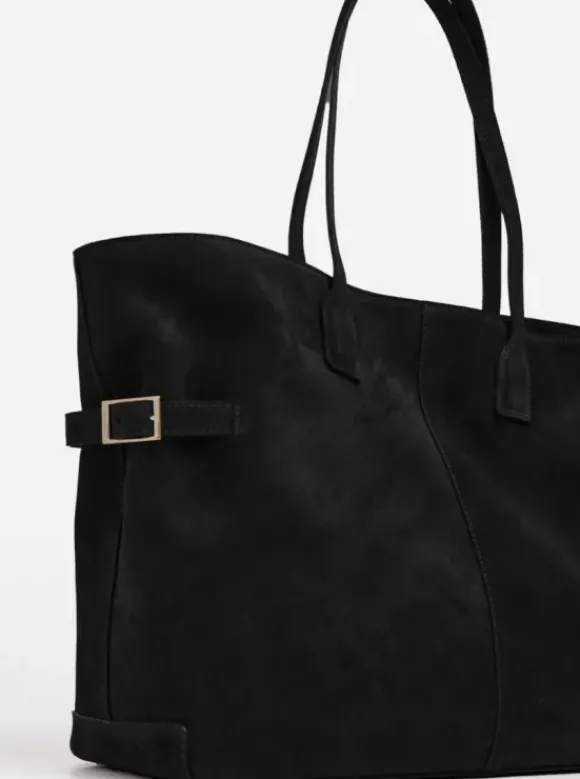 Flattered - Lesley tote bag, suede black
