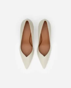 Flattered - Rose leather korkokengät, creme