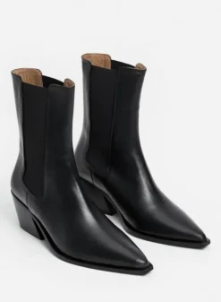 Flattered - Sandra nilkkurit nahkaa, musta