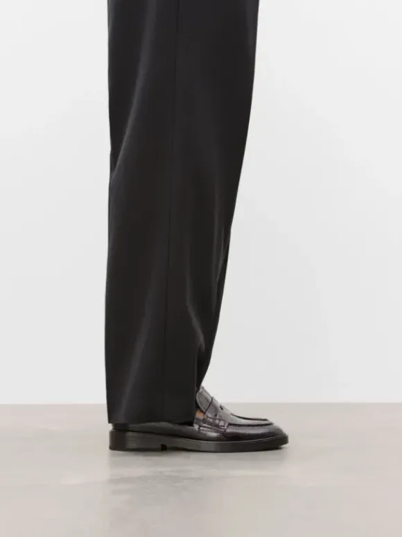 Flattered - Sara nahkaloaferit, patent burgundi