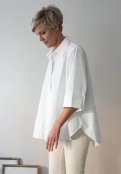 Gauhar - klassinen paitapusero, valkoinen