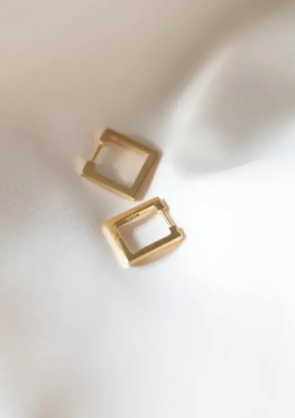 Gauhar - korvakorut, neliö kulta