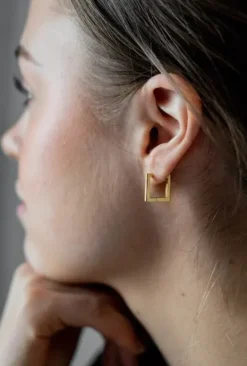 Gauhar - korvakorut, neliö kulta