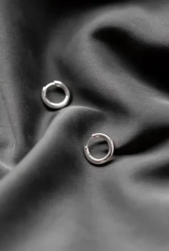 Gauhar - korvakorut, rengas plain hopea