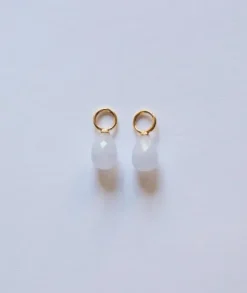 Gauhar - Lisäosat Blue Lace Agate Drop, kulta