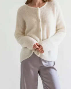 Gauhar - Mohair neuletakki, white