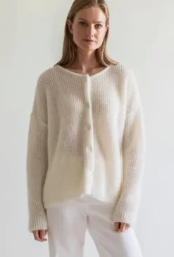 Gauhar - Mohair neuletakki, white