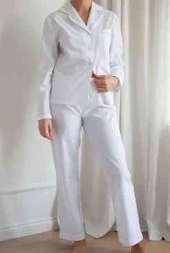 Gauhar - puuvillainen pyjama, valkoinen