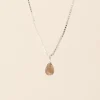 Gauhar - Smoky Quartz Drop riipus, hopea