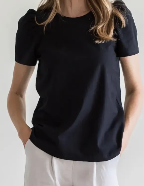 Gauhar - t-paita puff hihat musta