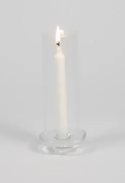 Gilly lasinen kynttilänjalka kruunukynttilälle