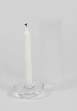 Gilly lasinen kynttilänjalka kruunukynttilälle