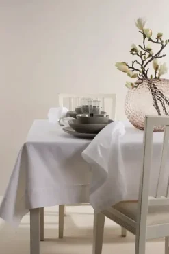 Himla - Ebba pellavapöytäliina, valkoinen 160x160cm