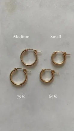 Joyem - Vienna hoops korvakorut M, kulta