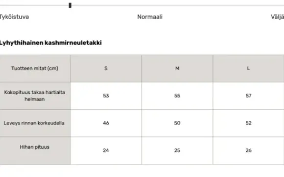 Karlia lyhythih cashmere neuletakki, cream