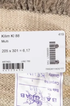 Kelim matto, KI88 multi #608 / 205x301cm