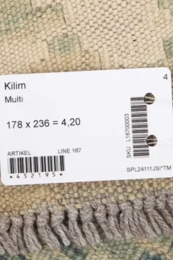 Kelim matto, multi #600 / 178x236cm