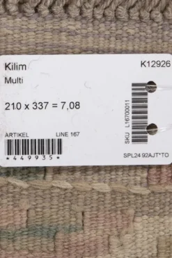 Kelim matto, multi custom #618 / 210x337cm