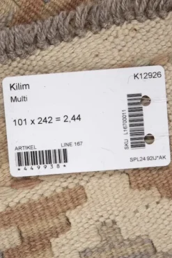 Kelim matto, multi custom #621 / 101 x 242 cm