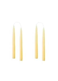 Kruunukynttilä lyhyt 20cm vaaleankeltainen