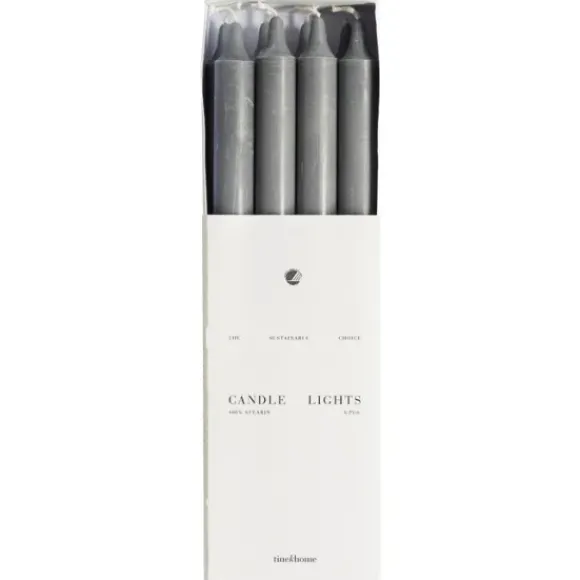 Kruunukynttilä 8-pack, grey