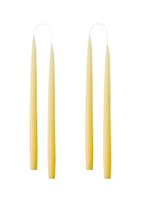 Kruunukynttilä pitkä 35cm, vaaleankeltainen